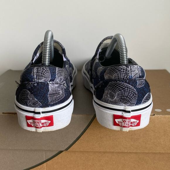 Vans Classic Slip-On Wireframe Skulls Dark Blue Sneakers 2021- SZ 5 M - 6.5 W main image 7